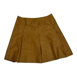 SHEIN Brown Mini A-Line Pleated Skirt